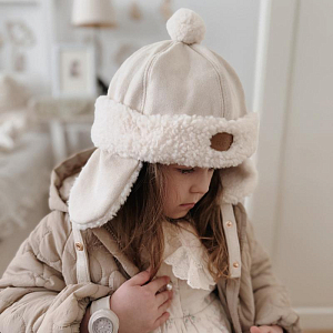 Шапка-ушанка Mrs. Ertha "Ivory", слоновая кость